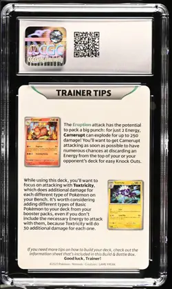 CGC 10 GEM MINT Charizard S&V Obsidian Flames Trainer Tips Full Art Pokemon 2023 - Image 2