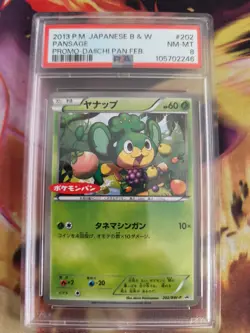 Pokemon Card Pansage Daichii Pan Promo BW Stamp Black White Japanese PSA 8 - Image 2