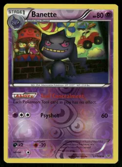 2015 Pokemon Banette Rare Roaring Skies 31/108 Reverse Holo HP - Image 1
