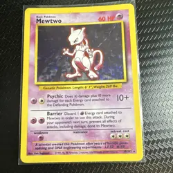 Pokemon TCG Base Set Mewtwo Holo Rare 010/102 LP/MP - Image 1