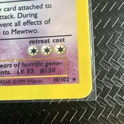 Pokemon TCG Base Set Mewtwo Holo Rare 010/102 LP/MP - Image 5