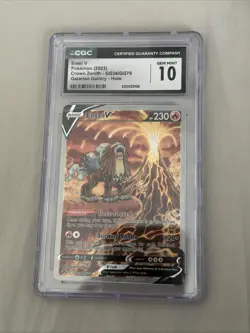 2023 POKEMON SWORD & SHIELD CROWN ZENITH #GG36 FULL ART/ENTEI V CGC 10 - Image 1