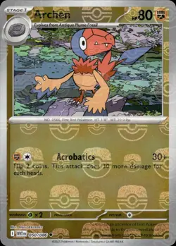 Archen (Master Ball Pattern) 050/086 Uncommon White Flare Pokemon Near Mint - Image 1