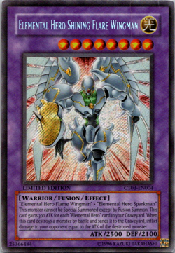 ELEMENTAL HERO SHINING FLARE WINGMAN CT03 EN004 MP YU GI OH - Image 1