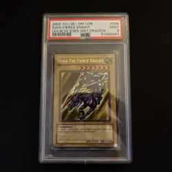 2002 Yu-Gi-Oh Gaia The Fierce Knight LOB-006 Ultra Rare PSA 9 Mint - Image 1
