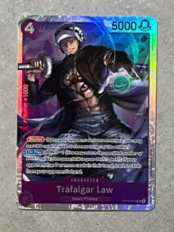 One Piece TCG Trafalgar Law ST10-010 Super Rare Holo English - Image 1
