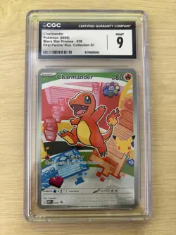 Charmander 038 Promo Holo Pokemon Card CGC 9 Mint First Partner - Image 1