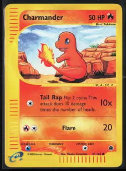 Charmander 97/165 Expedition 2002 Reverse Holo E-Reader Vintage Pokemon Card - Image 1