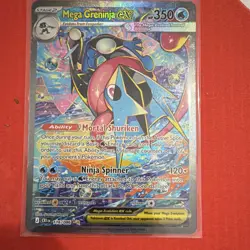 Pokemon Mega Greninja EX 116/086 BREAKthrough Full Art Holo Rare Card English - Image 1
