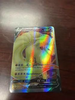 Pokemon TCG Ninetales v Rebel Clash Holo Full Art Ultra Rare Card 177/192 - Image 1