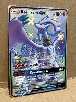 Reshiram GX Pokemon TCG SV51/SV94 Hidden Fates Shiny Vault Holo Rare Card NM - Image 2