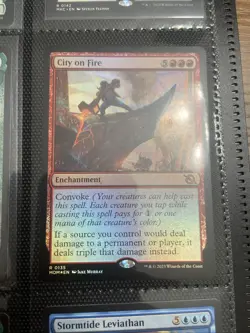 City On Fire #135 (Foil) March of the Machine, Magic: The Gathering Card - Image 1