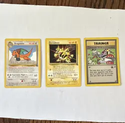 Wizards Pokemon TCG The First Movie Promo 3-Card Lot Dragonite 5 Electabuzz 2 - Image 1