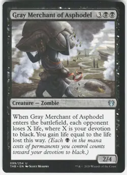 Gray Merchant of Asphodel U Theros Beyond Death 99 NM - Image 1