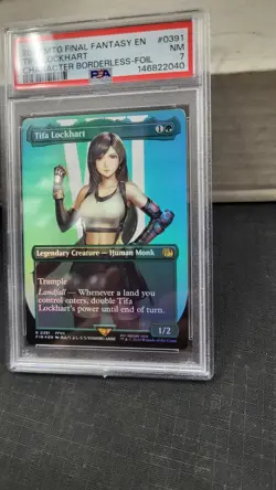 2021 TIFA LOCKHART BORDERLESS FOIL MAGIC THE GATHERING FINAL FANTASY PSA 7 #0391 - Image 3