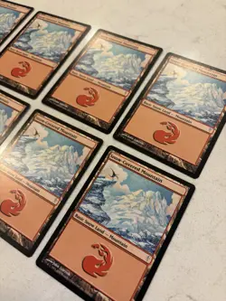 Magic the Gathering MTG Snow-covered Mountain Set Of 8 - Image 3
