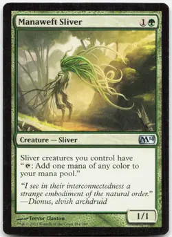 Manaweft Sliver (M14) 184 Uncommon The List Reprints Magic: The Gathering NM - Image 1