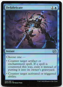 Defabricate 45 Uncommon The Brothers' War Magic: The Gathering Foil Near Mint - Image 1