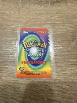 1999 Topps Pokemon the First Movie Dragonite E12 of 12 Die-Cut - Image 2