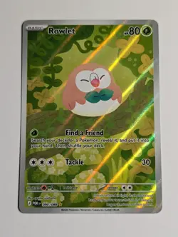 Pokemon Rowlet Illustration Rare Full Art Near Mint ME03 Perfect Order 090/088 - Image 1