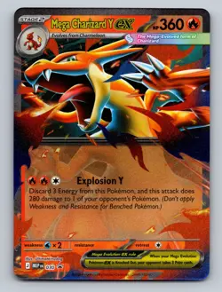 Pokemon TCG Mega Charizard Y ex Holo Promo ME: Mega Evolution Promo 030 - Image 1