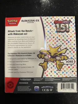 🔥💥⚡Pokemon TCG Scarlet & Violet 151 Alakazam ex Collection Brand New! - Image 2