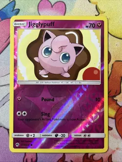 Pokemon TCG Jigglypuff Sun & Moon - Lost Thunder 133/214 Reverse Holo Common LP - Image 1