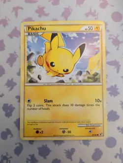 Pikachu 61/90 Common HGSS Undaunted Pokemon LP - Image 1