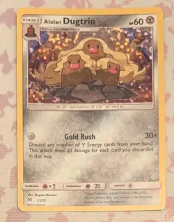 ALOLAN DUGTRIO PROMO HOLO 011/012 LP POKEMON - Image 1