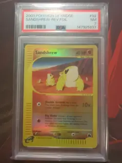 Pokemon Sandshrew Skyridge Reverse Holo #92 PSA 7 NM New Cert - Image 1