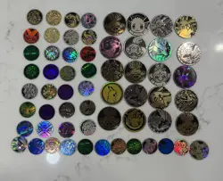 Lot of 60x Official Pokemon TCG Coins (Mix Of Regular (x40) and Jumbo (x20) - Image 1