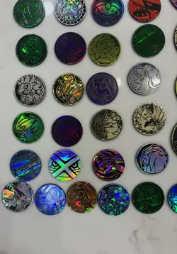 Lot of 60x Official Pokemon TCG Coins (Mix Of Regular (x40) and Jumbo (x20) - Image 4