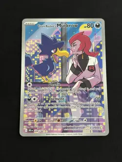 Team Rocket's Murkrow 200/182 Sv10: Destined Rivals Holo Pokemon TCG - NM - Image 1