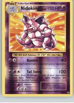 Nidoking 45/108 Holo Rare Evolutions Pokemon Reverse Holo Near Mint - Image 1