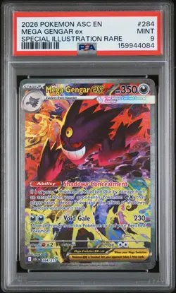 2026 POKEMON ASC EN-ASCENDED HEROES #284 MEGA GENGAR EX PSA 9 - Image 1
