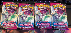 4X Fusion Strike Booster Pack Pokemon Sword & Shield Factory Sealed English 820650809163 - Image 1