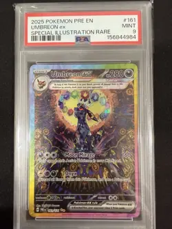 Umbreon ex PSA 9 2025 Prismatic Evolutions 161/131 SIR English Holo - Image 1