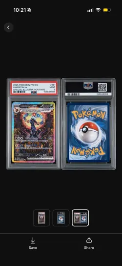 Umbreon ex PSA 9 2025 Prismatic Evolutions 161/131 SIR English Holo - Image 4