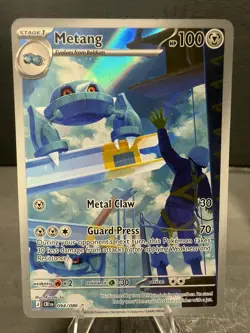 Metang 094/086 Me04: Chaos Rising Holo Illustration Rare Pokemon Pack Fresh - Image 1