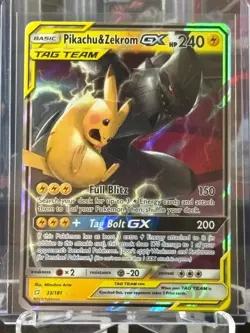2019 Pokemon Sun & Moon Team Up Pikachu & Zekrom GX 33/181 - Image 1