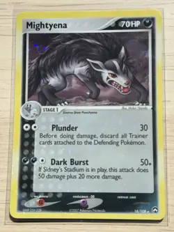 Pokemon Mightyena 18/108 EX Power Keepers Holo - Image 1