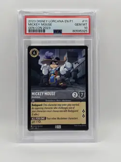 Disney Lorcana - Mickey Mouse "Musketeer" Gen Con 2023 Gencon Promo 11 - PSA 10 - Image 1