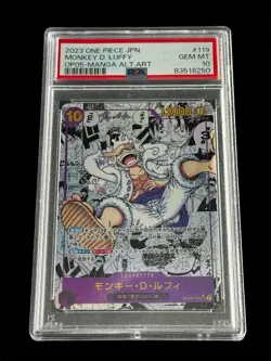 PSA 10 Luffy Nika OP05-119 Manga Alt Art Comic Parallel ONE PIECE Card Japanese - Image 1