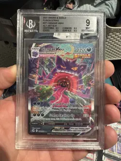 BGS 9 Pokemon TCG Gengar VMAX Fusion Strike Holo Ultra Rare Card Alternate Art - Image 1