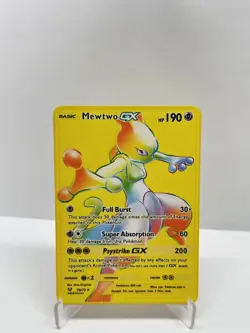 Mewtwo GX HP190 Pokemon Metal Card-Collectible Gift Display. - Image 1