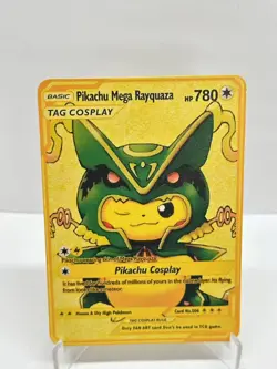 Pikachu Mega Rayquaza HP780 Pokemon Metal Card-Collectible Gift Display. - Image 3