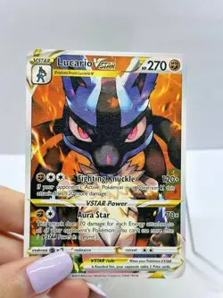 Lucario VSTAR HP270 Pokemon Metal Card-Collectible Gift Display. - Image 1