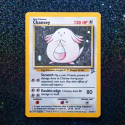 Chansey 3/130 Holo Rare Base Set 2 - Pokemon Card WOTC - Image 1