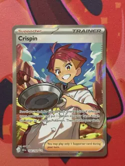 Pokemon TCG Crispin Trainer Supporter Card Stellar Crown 164/142 Near Mint - Image 1