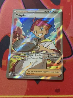 Pokemon TCG Crispin Trainer Supporter Card Stellar Crown 164/142 Near Mint - Image 2